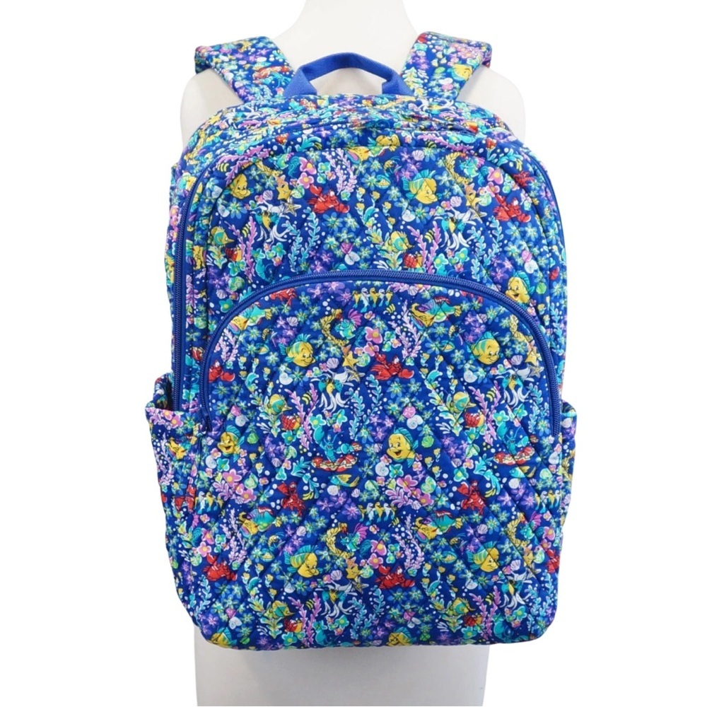 NWT Vera Bradley Disney Ariel The Little Mermaid Essential Large Blue Backpack
